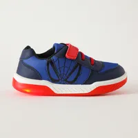 Zapatillas Con Luces Niño Monocromatico Spiderman Azul