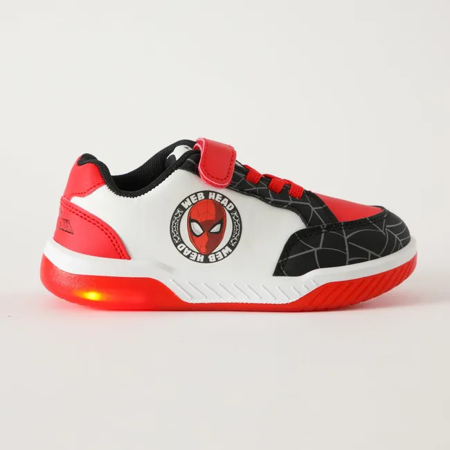MARVEL - Zapatilla Con Luces Niño Sello Spiderman Blanco Marvel