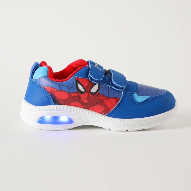 MARVEL - Zapatilla Con Luces Niño Cuerpo Spiderman Azul Marvel