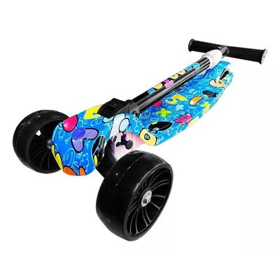 Imagen 2 del producto Scooter Monopatin Kids Plegable Diseños Ruedas Led Niño Azul