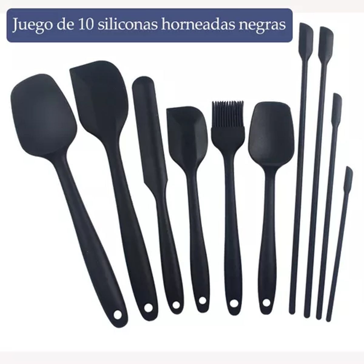 GENERICO - Espátula Antiadherente De Silicona, 10 Unidades