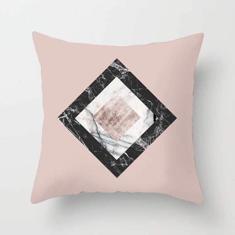 GENERICO - Funda Cojin Moderno Urbano Poliéster 45x45cm Diamante Rosa