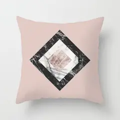 GENERICO - Funda Cojin Moderno Urbano Poliéster 45x45cm Diamante Rosa