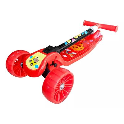 Imagen 2 del producto Scooter Monopatin Kids Plegable Diseños Ruedas Led Niño Rojo