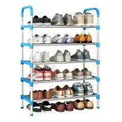 GENERICO - Zapatero Estante Organizador 5 Niveles 15 Pares Hogar Azul
