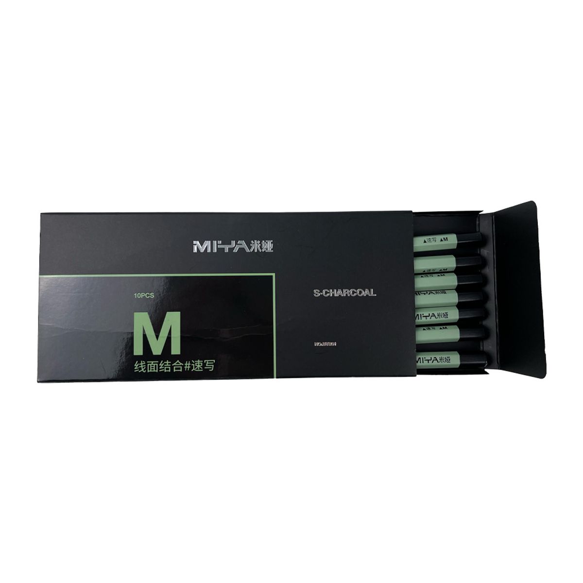MIYA - LÁPIZ DE CARBÓN MIYA M SERIES 10UNDS PARA SKECTH