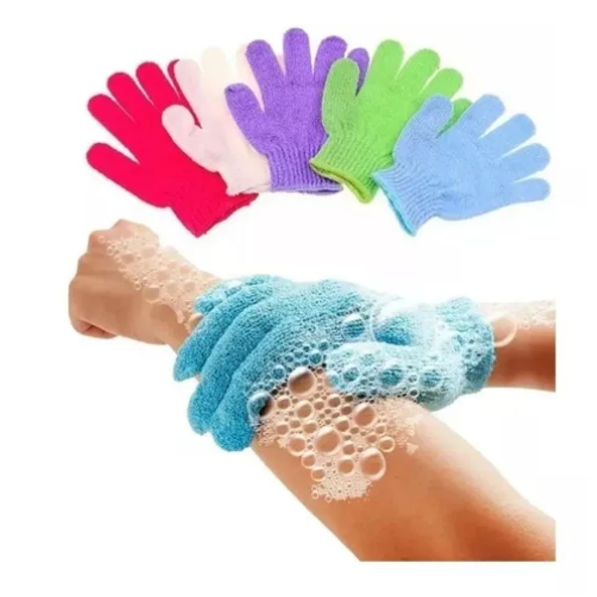 GENERICO - Pack X 2 Guantes Exfoliantes Ducha Limpieza Desinfeccion
