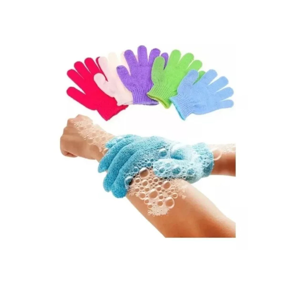 GENERICO - Pack X 2 Guantes Exfoliantes Ducha Limpieza Desinfeccion