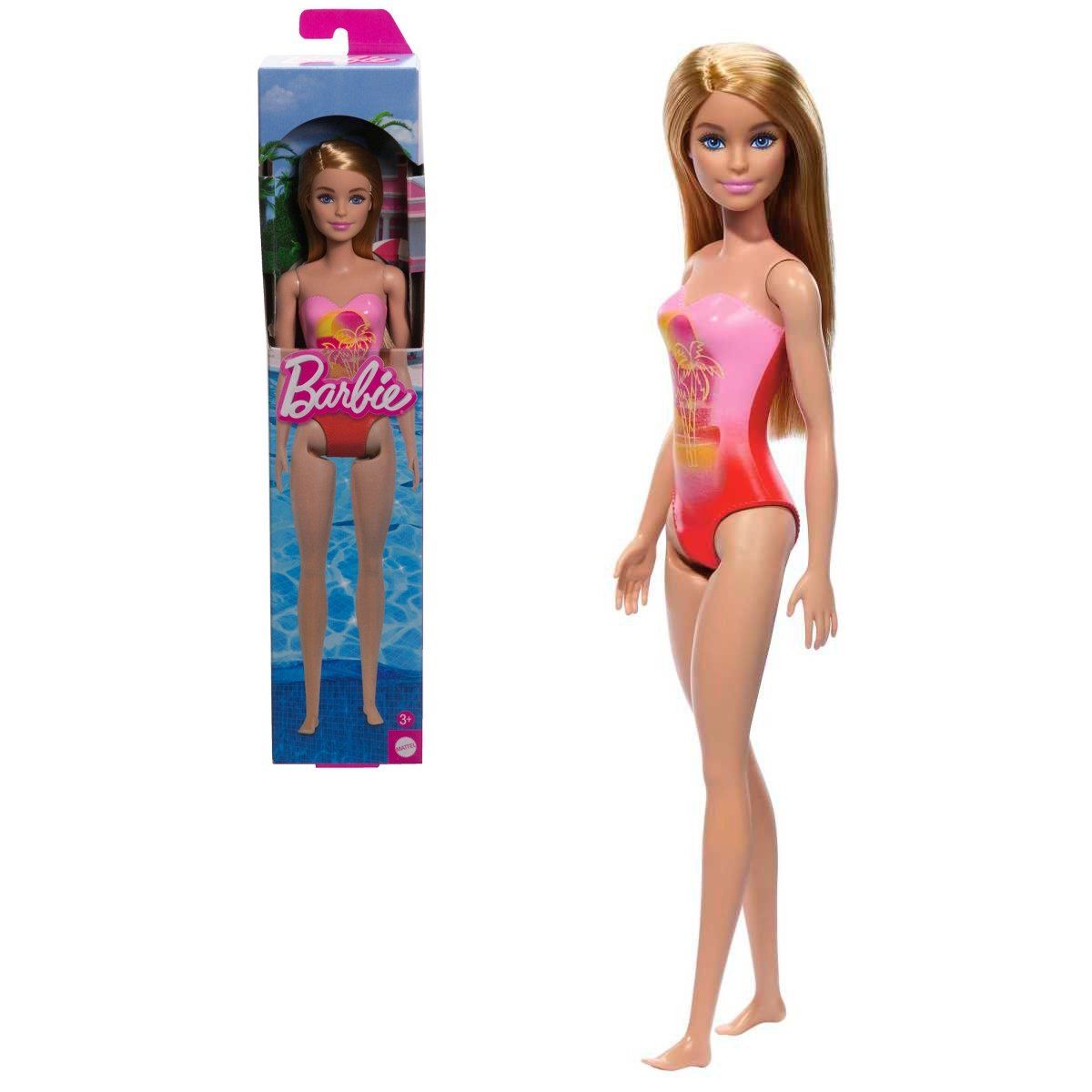 BARBIE - Barbie Fashion & Beauty Playa Sorpresa-Traje De Baño Rosado
