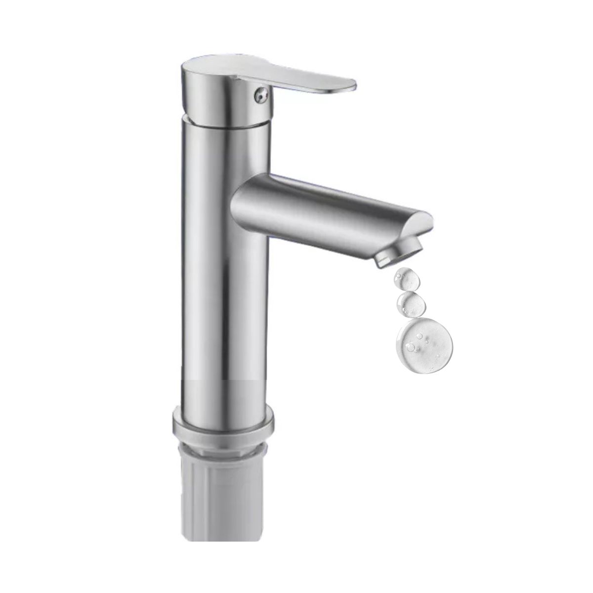 TAUMM - Monomando Lavatorio Lavamanos Modern Inox Plateado Taumm