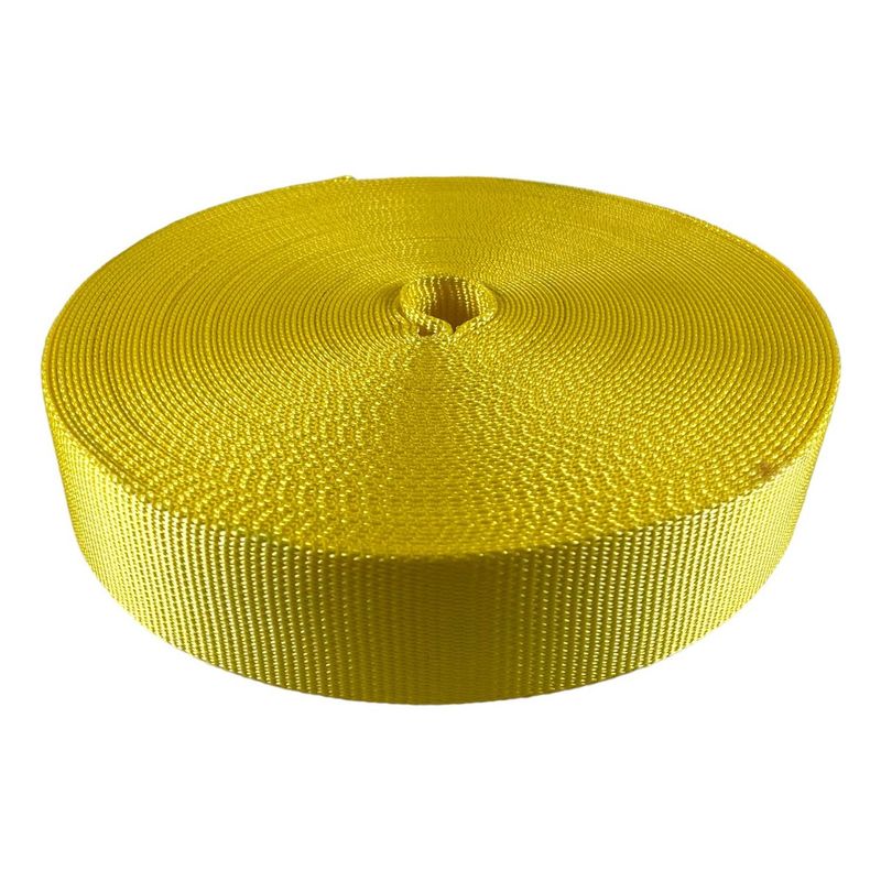 GENERICO - Rollo Cinta De Amarre Poliester 25MT 2500kg - Amarillo