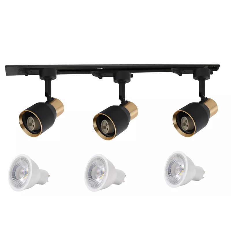 WANT - Pack x 3 Focos Monofásico + Riel Energizado 1metro+ Ampolletas