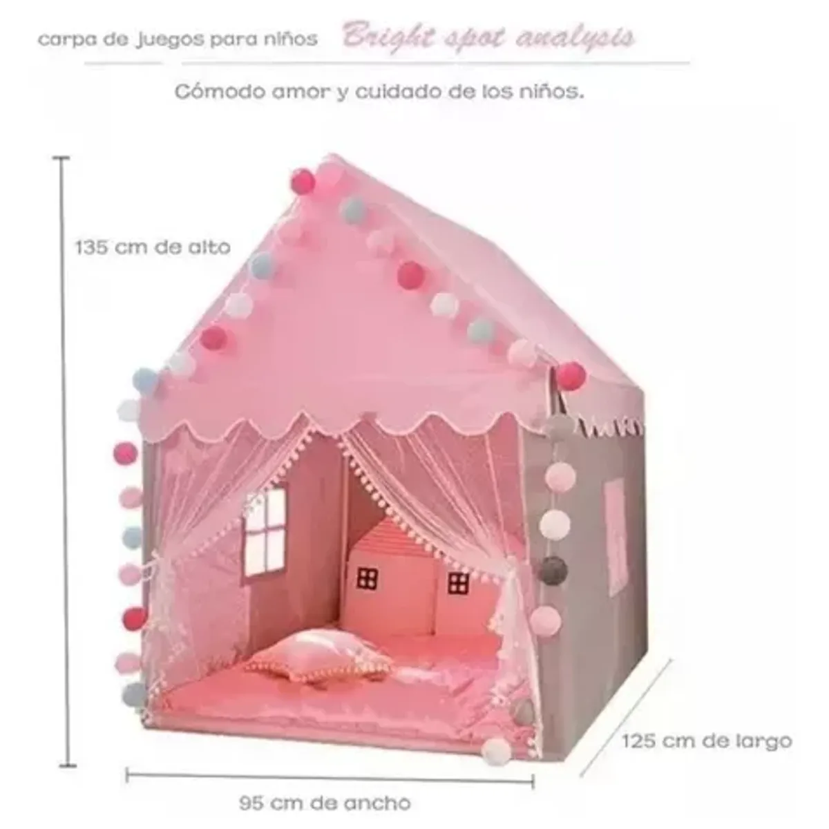 GENERICO - Carpa Casa Para Niñas Niños Carpa Plegable Princesa Juguete