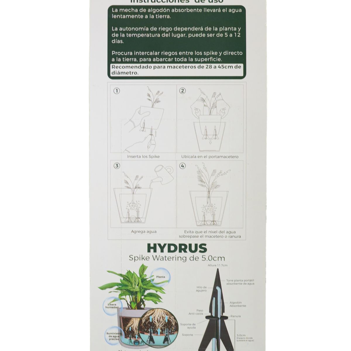 PLANT ME - Estaca de Autorriego Sistema Autorregante Hydrus 5.0 8PCS