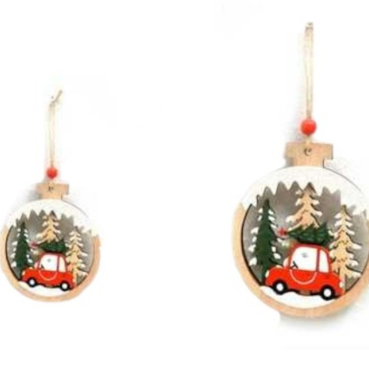 OEM - PACK 03 ADORNOS NAVIDAD PARA ARBOL 12 CM