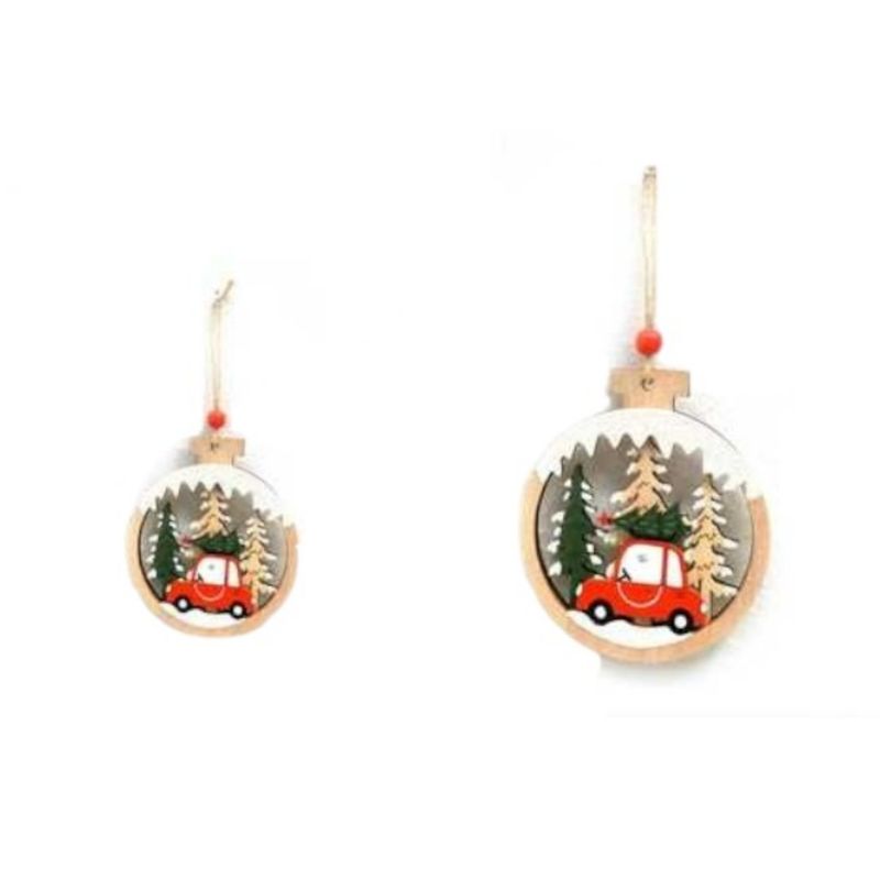 OEM - PACK 03 ADORNOS NAVIDAD PARA ARBOL 12 CM