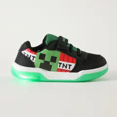 MINECRAFT - Zapatilla Con Luces Niño Tnt Negro