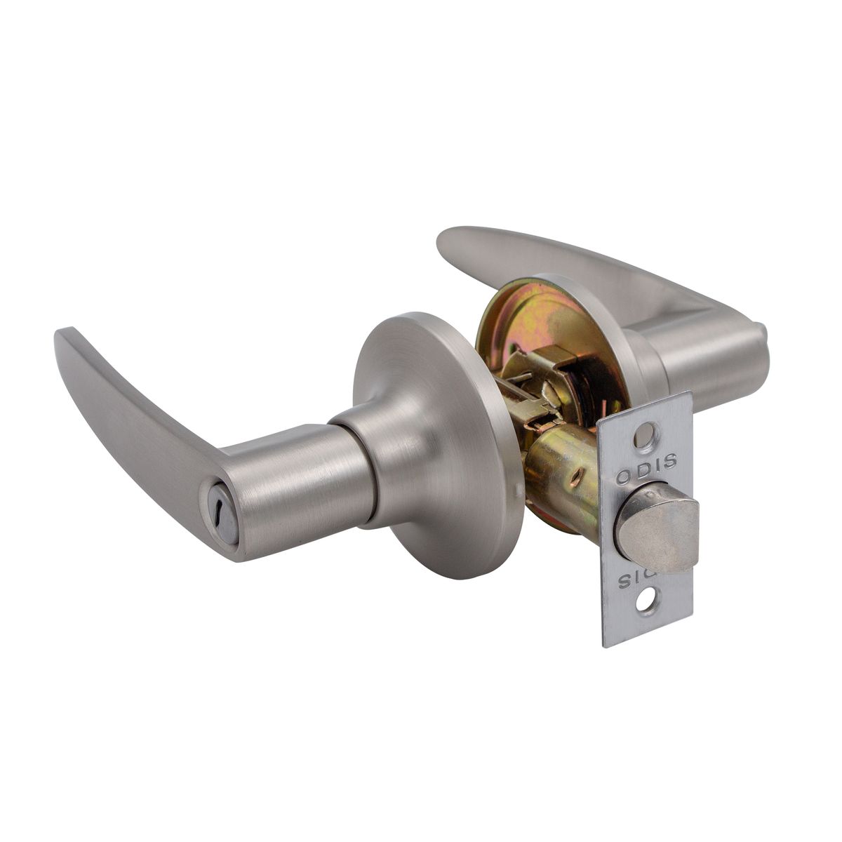 ODIS - Cerradura Tubular Con Manilla Odis 203 Baño - Plata Mate