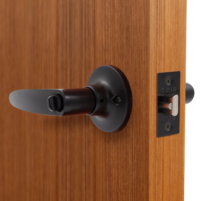Juego De 4 Pomos De Puerta De Paso Sin Llave - Color Negro - Acero Inoxidable - Para Armarios Y Pasillos