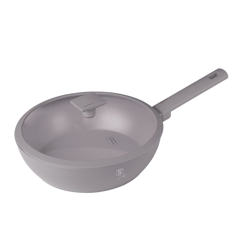 BERLINGER HAUS - WOK CON TAPA 28 CM TAUPE COLLECTION ANTIADHERENTE  3,2 LTS