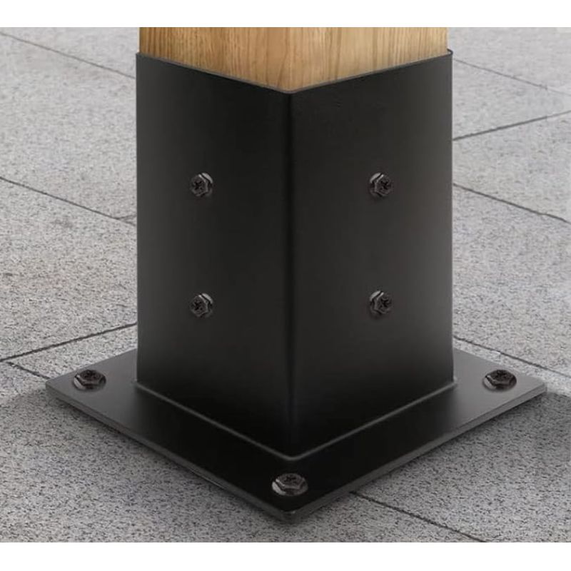 GENERICO - BASE PÉRGOLAS Y TERRAZAS PARA PILARES DE MADERA 4X4 95X95MM BASIKO