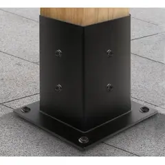 GENERICO - BASE PÉRGOLAS Y TERRAZAS PARA PILARES DE MADERA 4X4 95X95MM BASIKO