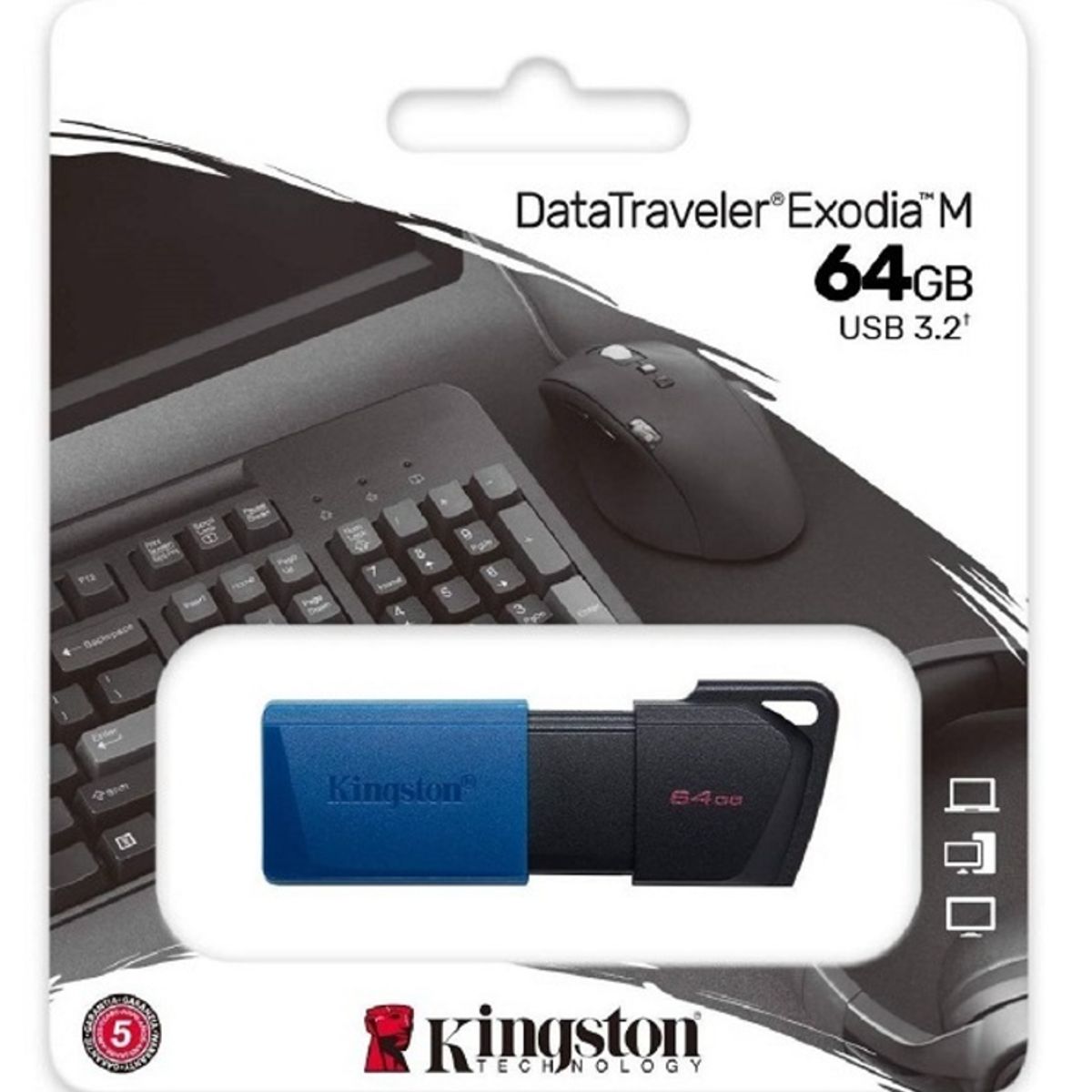 KINGSTON - Pendrive 64 GB - Kingston USB 3.2 Gen1 DataTraveler Exodia M