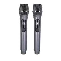 GENERICO - Set 2 Micrófonos Inalámbricos Profesionales Karaoke