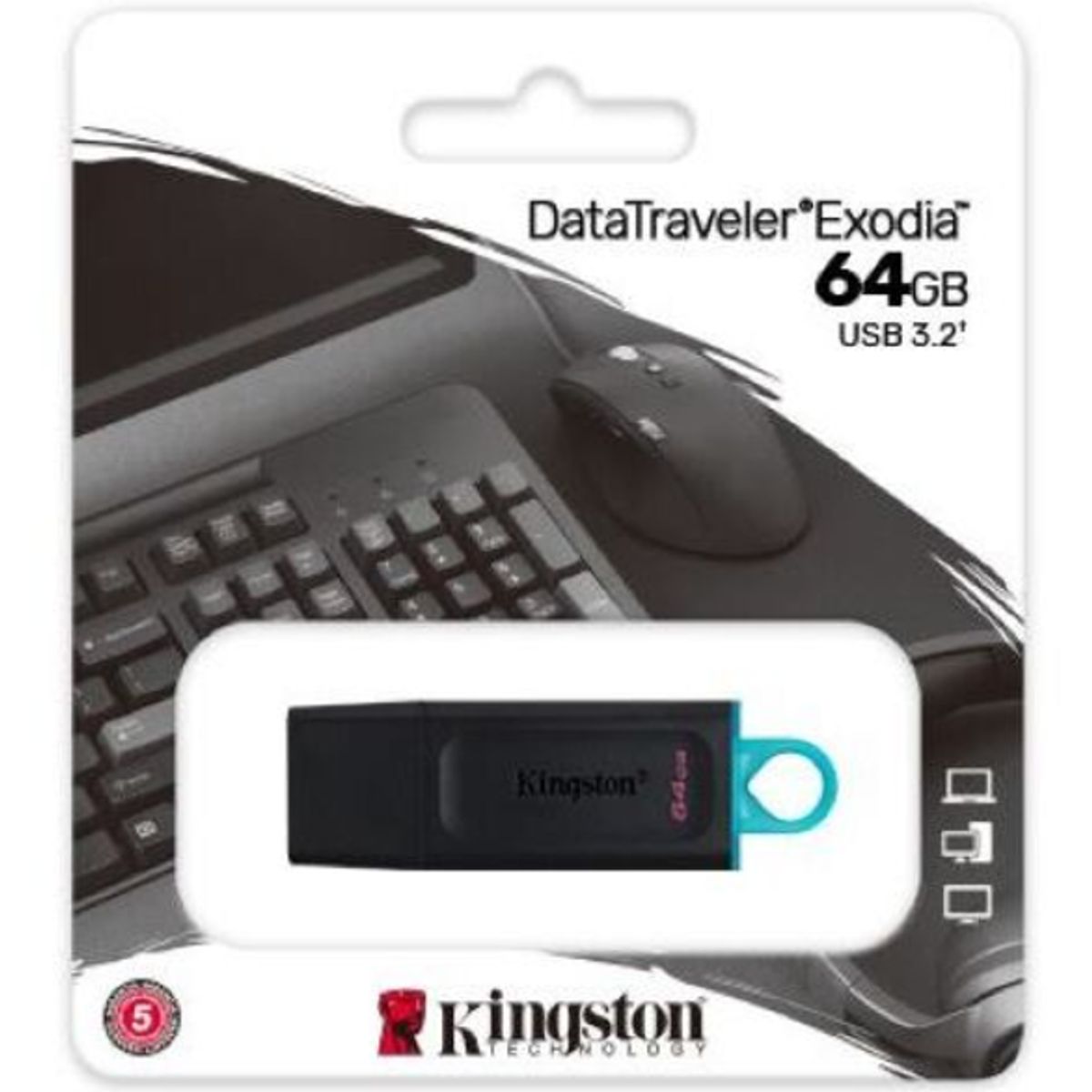 KINGSTON - Pendrive 64 GB - Kingston DataTraveler Exodia - USB 3.1 Gen 1
