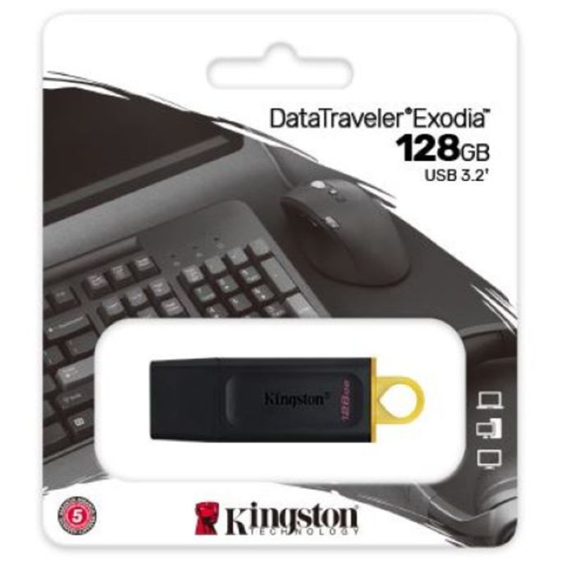 KINGSTON - Pendrive 128 GB - Kingston DataTraveler Exodia - Negro