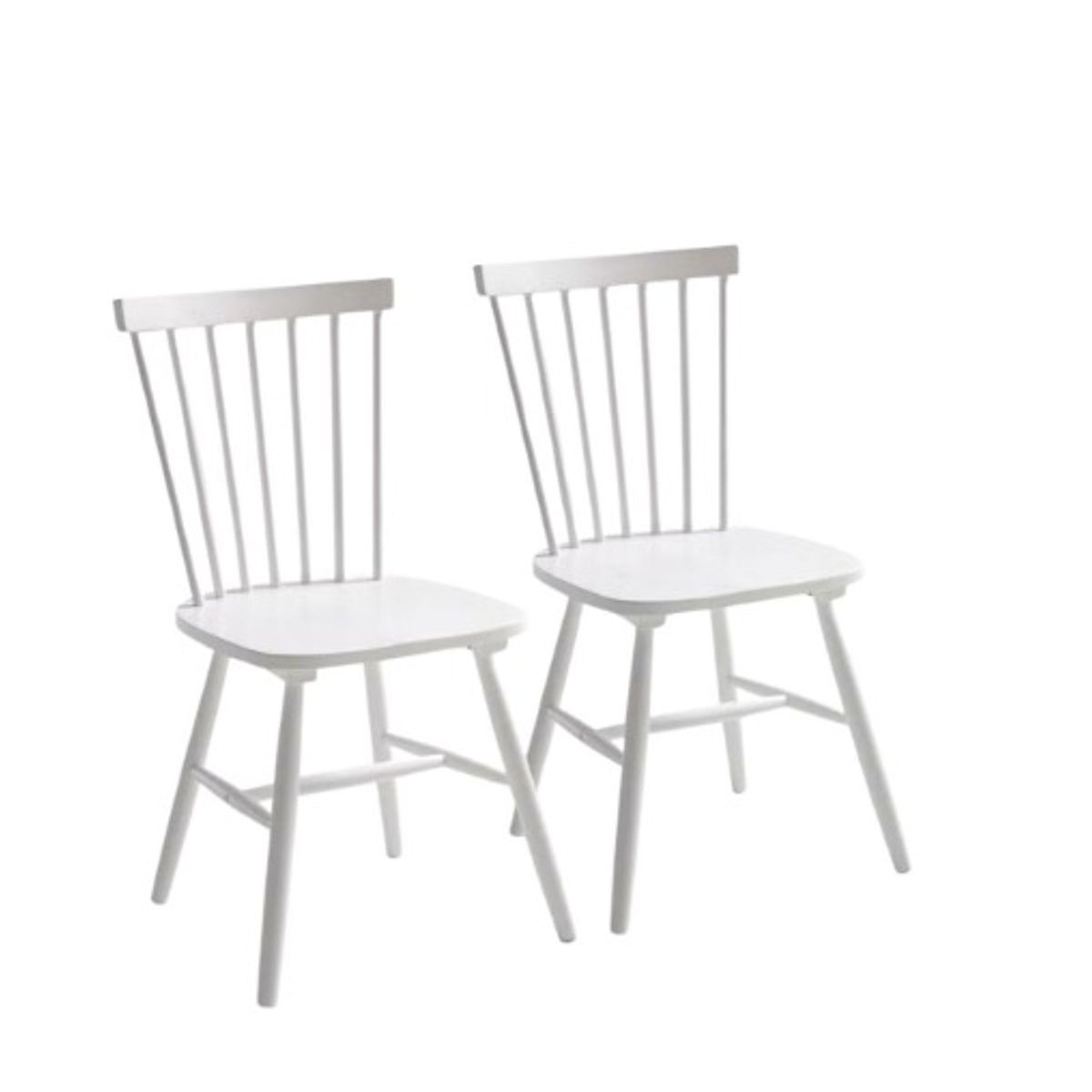 HABITA2 CHILE - Pack 2 Silla de Comedor Windsor de Madera Blanco