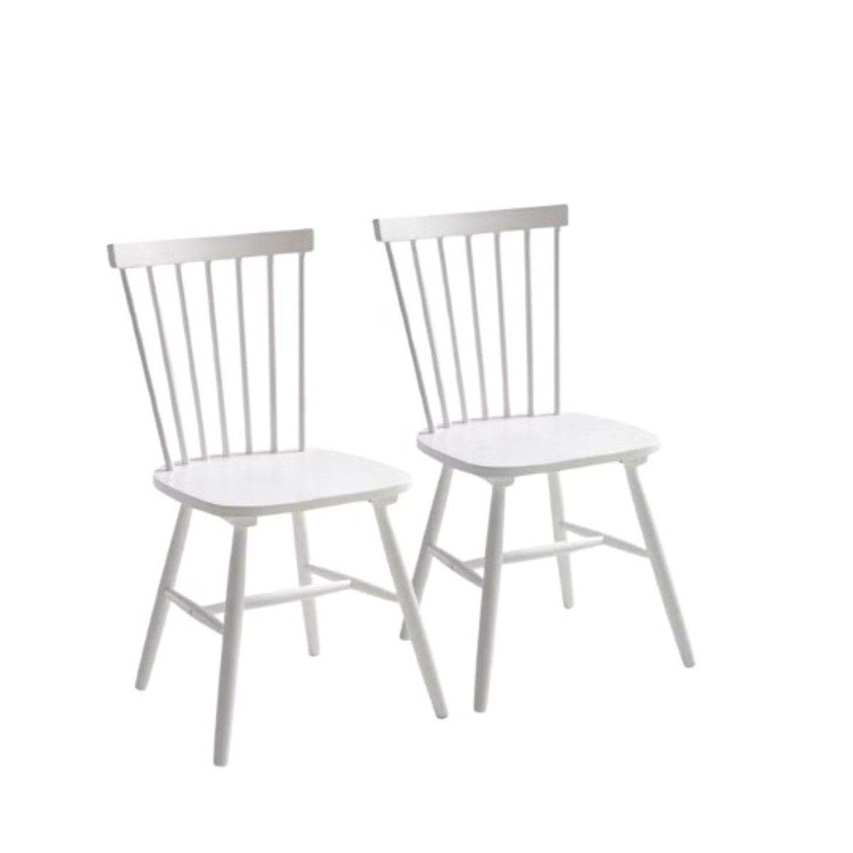 HABITA2 CHILE - Pack 2 Silla de Comedor Windsor de Madera Blanco