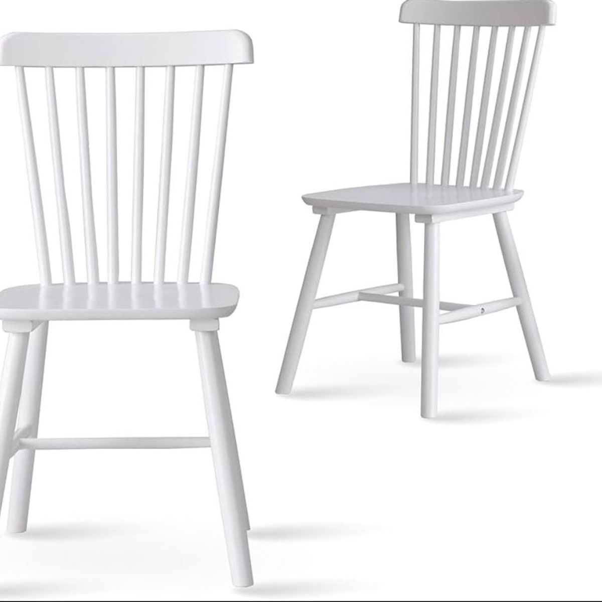 HABITA2 CHILE - Pack 2 Silla de Comedor Windsor de Madera Blanco