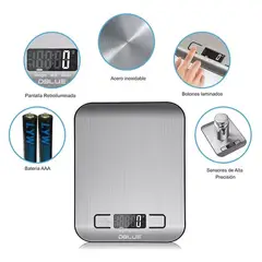 GENERICO - Pesa Gramera Cocina Digital Acero Inoxidable 5kg