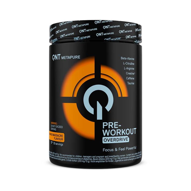 QNT - Pre Workout Metapure Overdrive 390gr Mango QNT