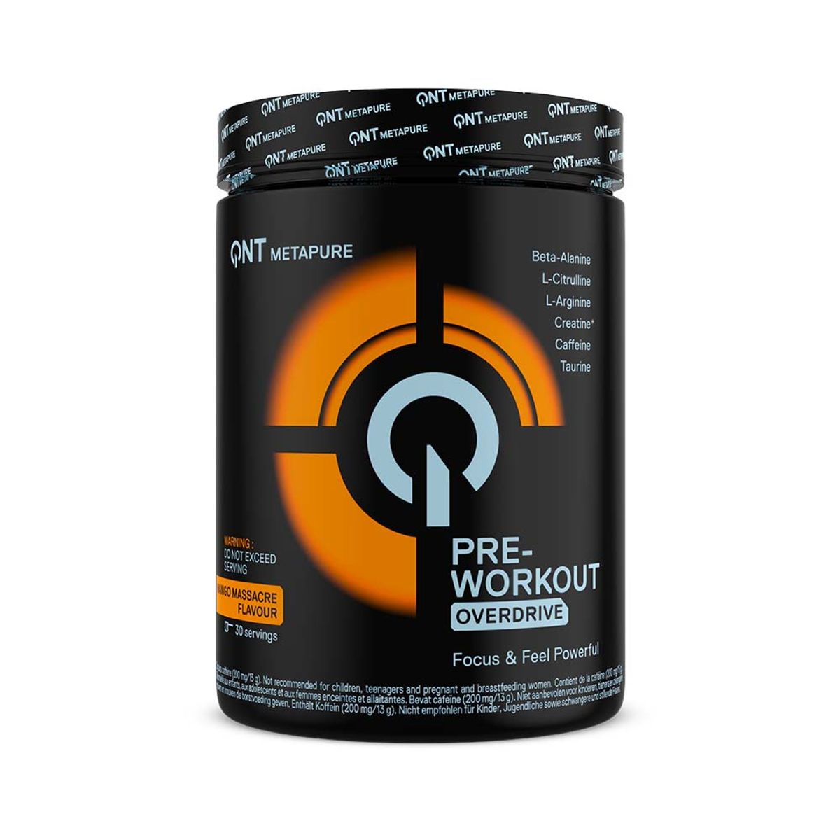 QNT - Pre Workout Metapure Overdrive 390gr Mango QNT