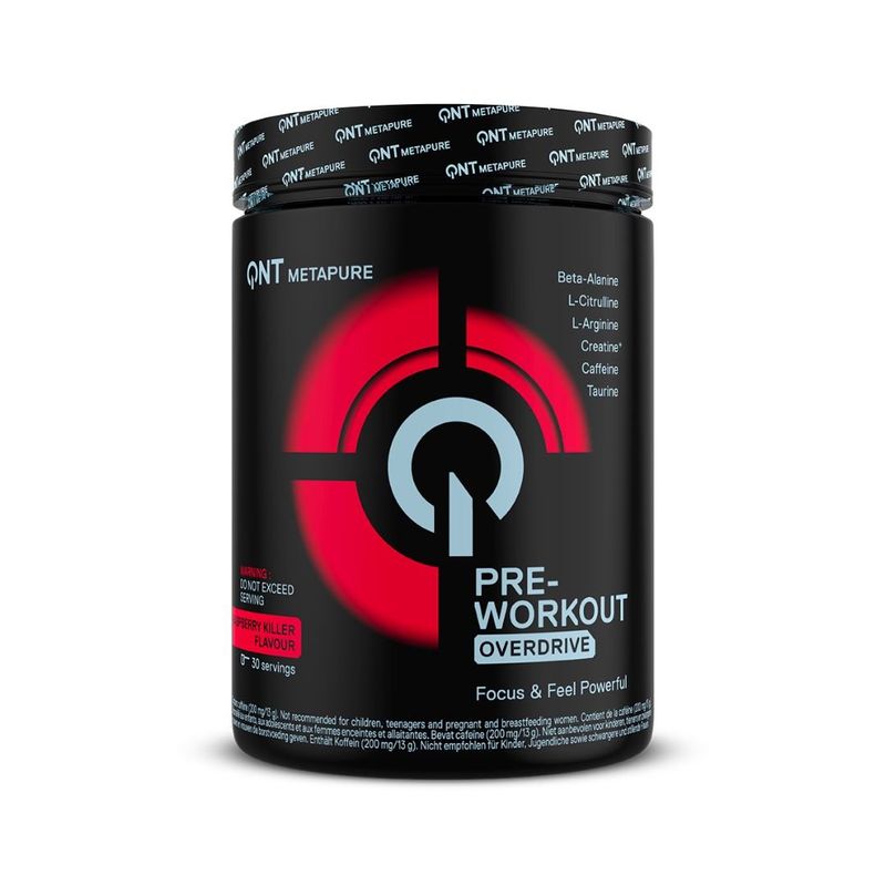 QNT - Pre Workout Metapure Overdrive 390gr Frambuesa QNT
