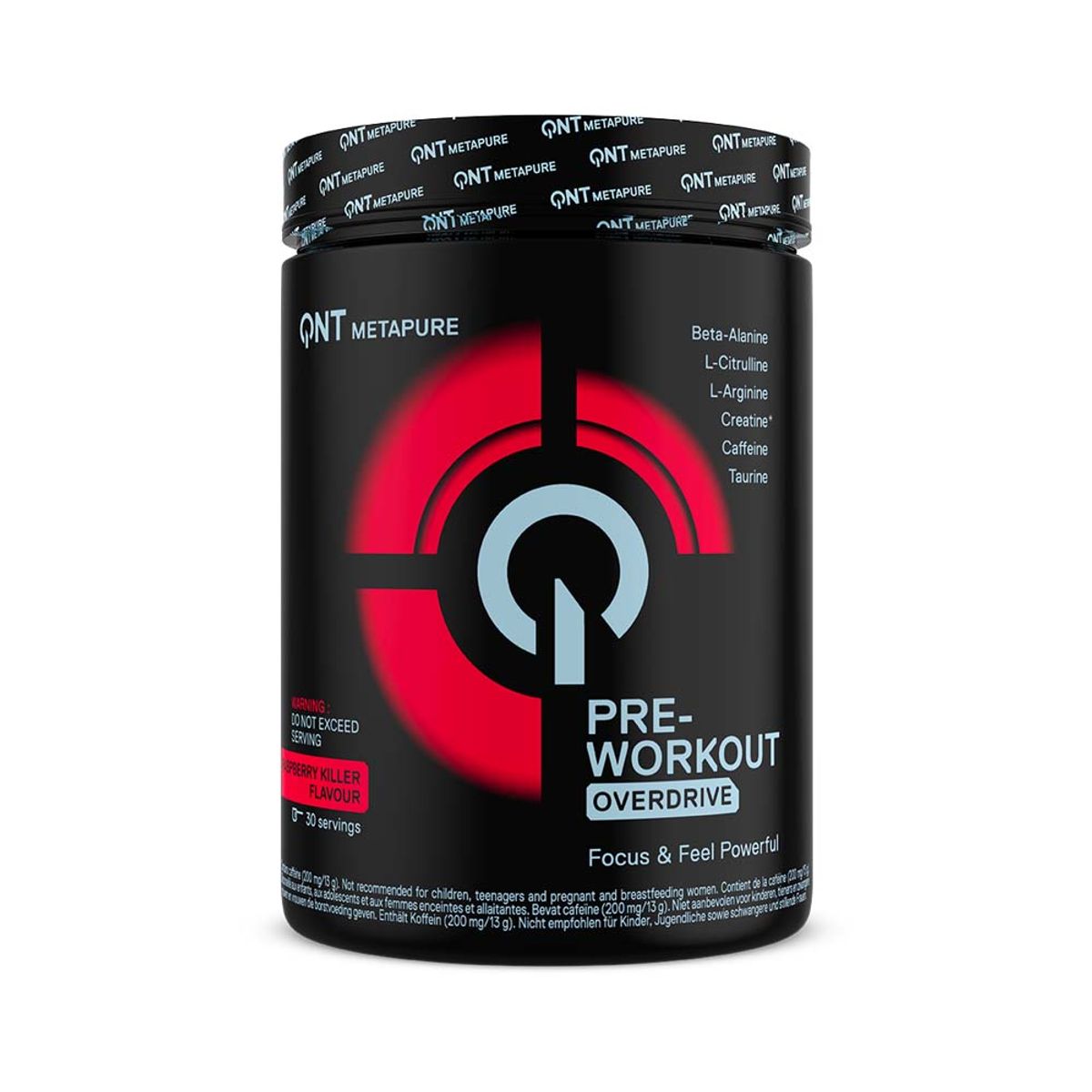QNT - Pre Workout Metapure Overdrive 390gr Frambuesa QNT