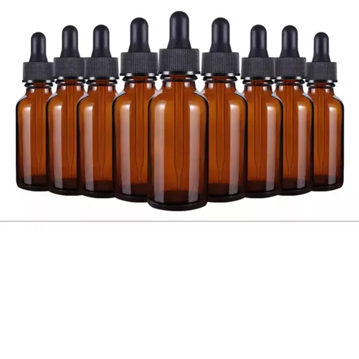 GENERICO - Pack 25 Frascos De Vidrio Con Gotario 30ml Ambar