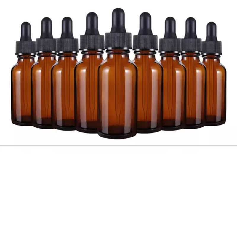 GENERICO - Pack 25 Frascos De Vidrio Con Gotario 30ml Ambar