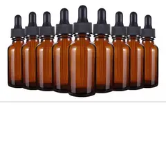 GENERICO - Pack 25 Frascos De Vidrio Con Gotario 30ml Ambar