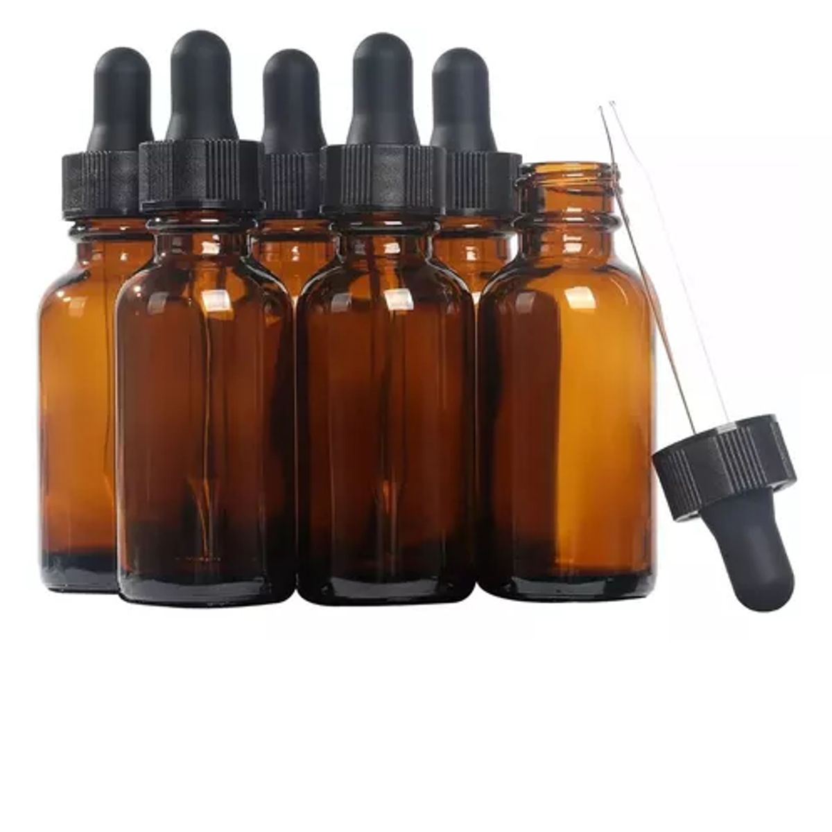 GENERICO - Pack 25 Frascos De Vidrio Con Gotario 30ml Ambar