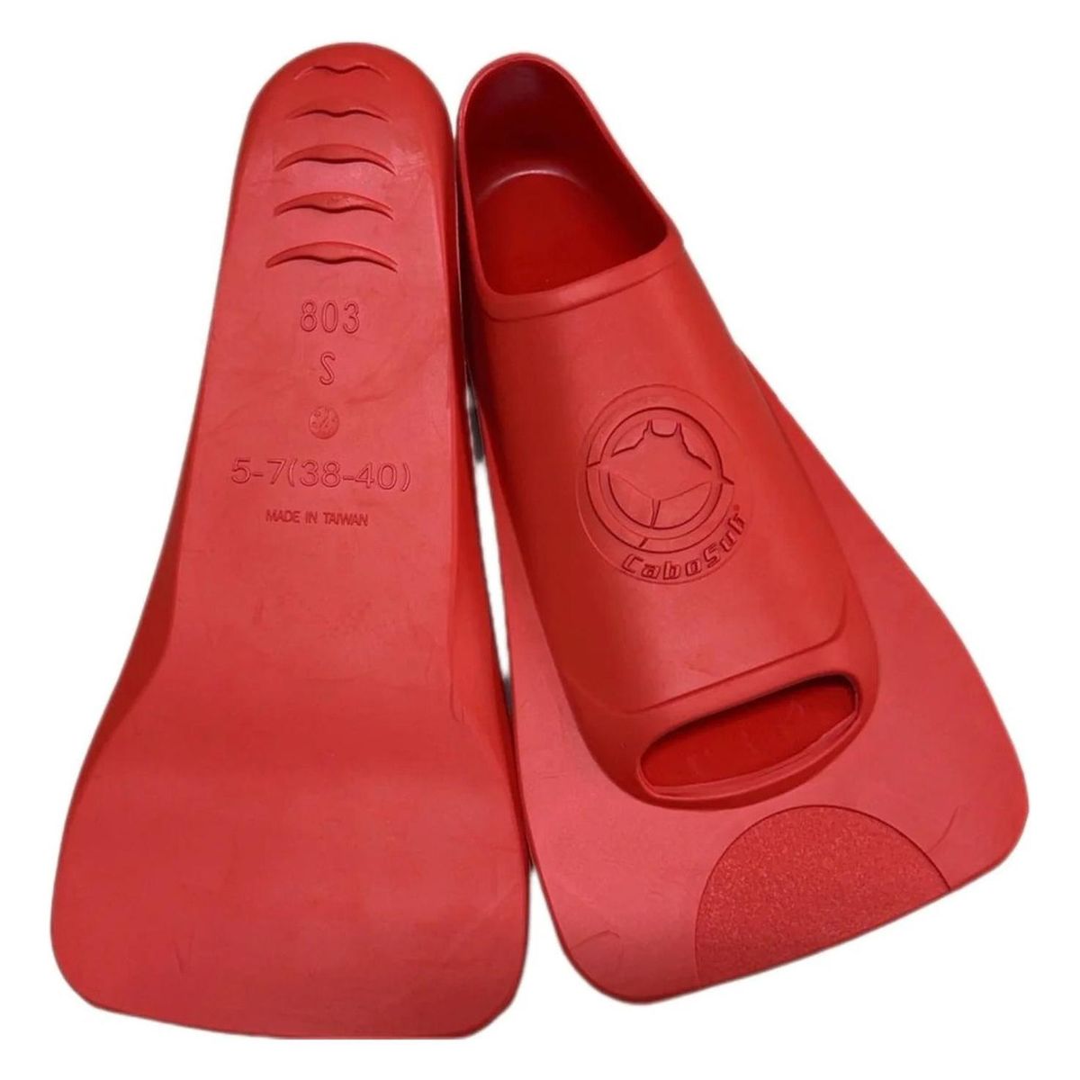 CABOSUB - Aleta De Natación Corta De Goma - Rojo - 42/44