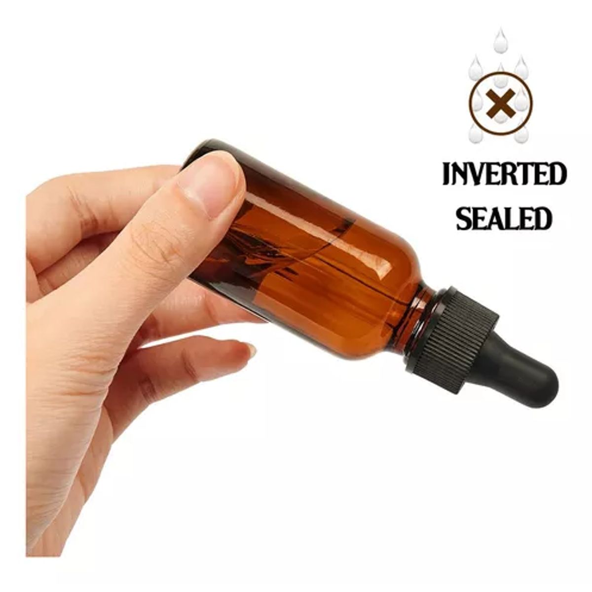 GENERICO - Pack 25 Frascos De Vidrio Con Gotario 30ml Ambar