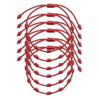Pack 6 Pulseras Hilo Rojo 7 Nudos De Protección Y Suerte