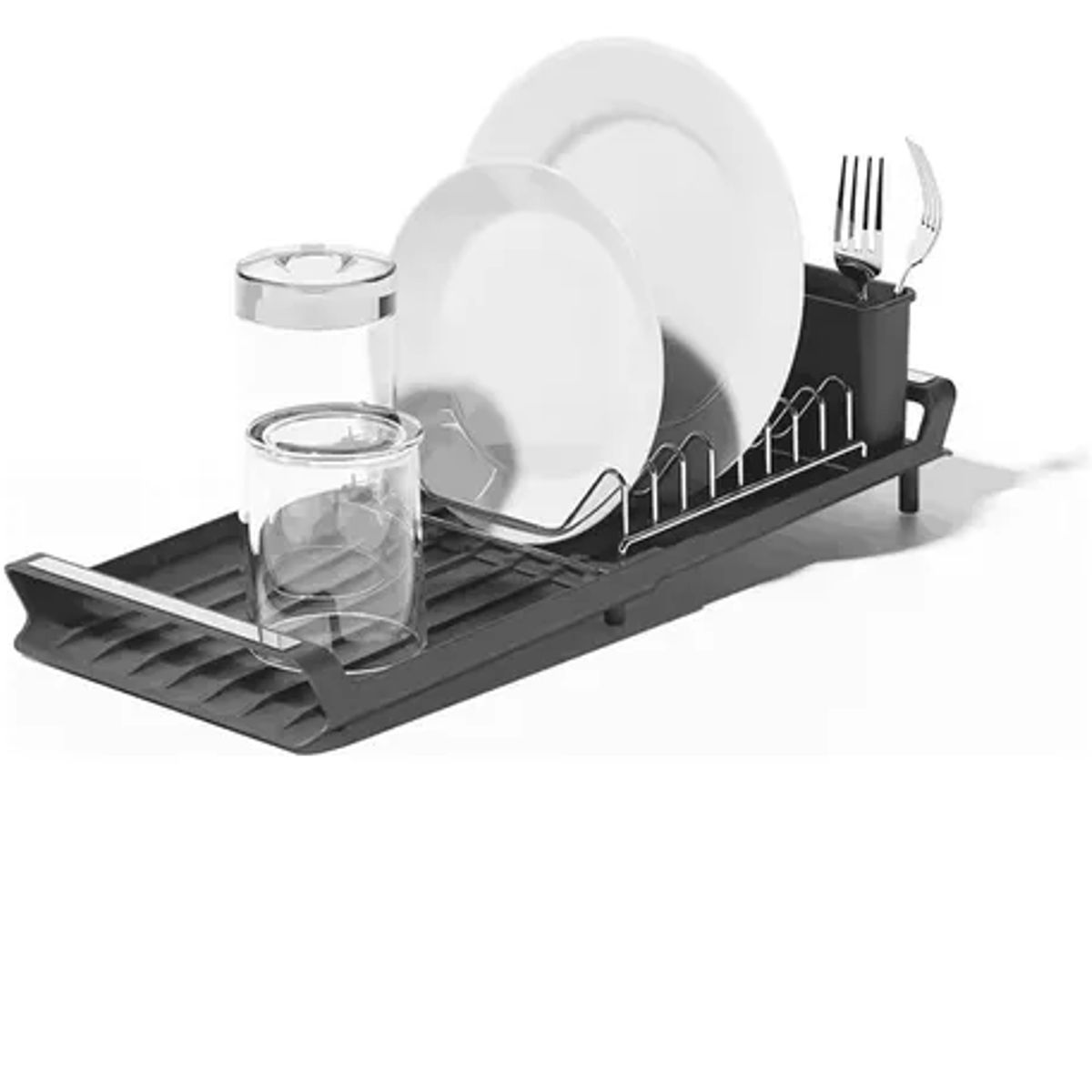 GENERICO - Secador Escurridor De Loza Platos Acero Inoxidable Plegable