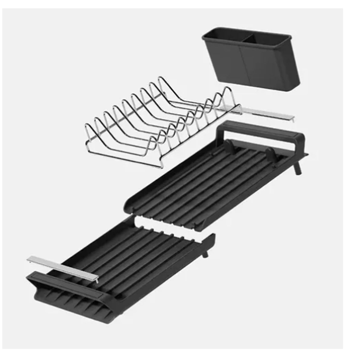 GENERICO - Secador Escurridor De Loza Platos Acero Inoxidable Plegable