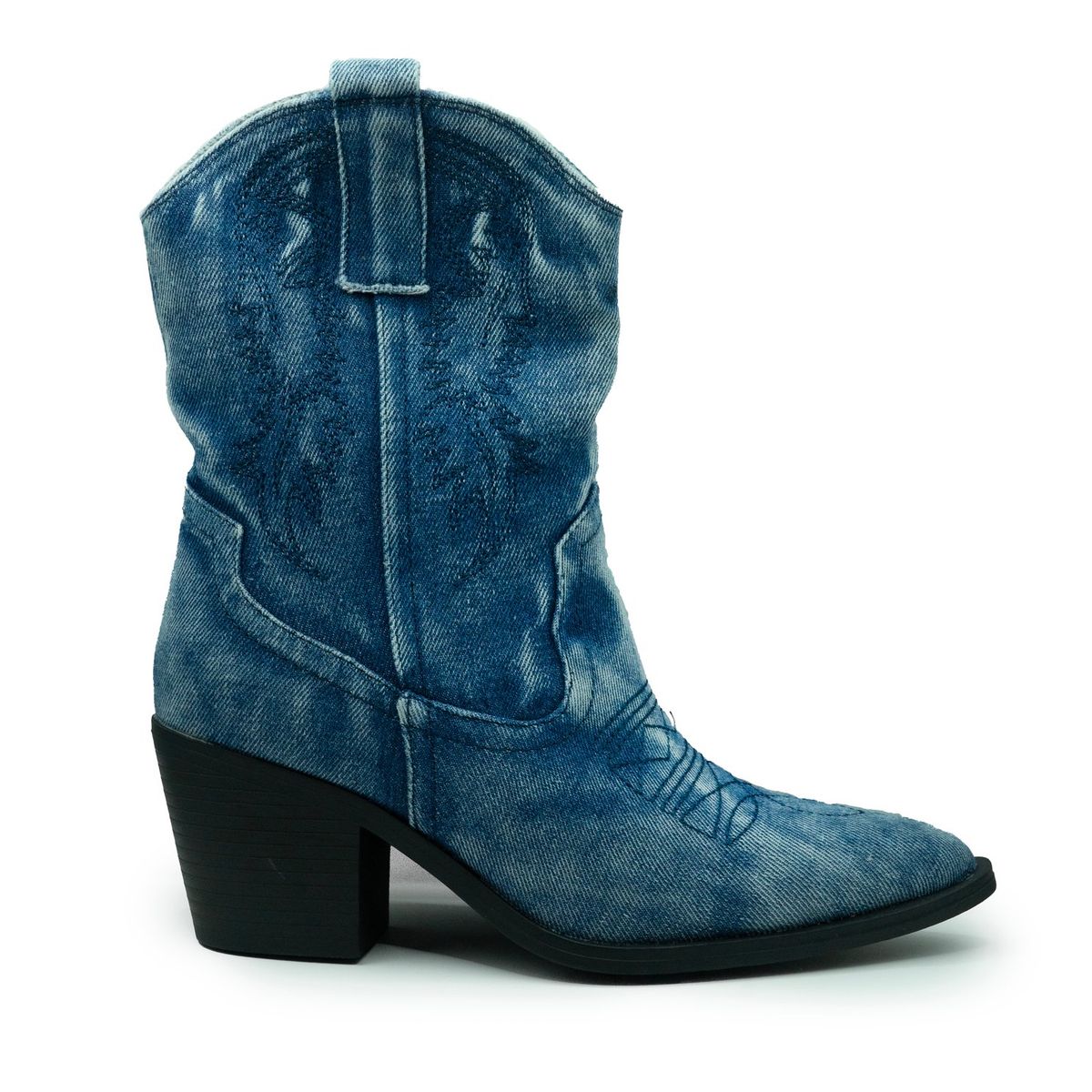 BOVINITA - Botines texano texana jeans mujer bucanera bota