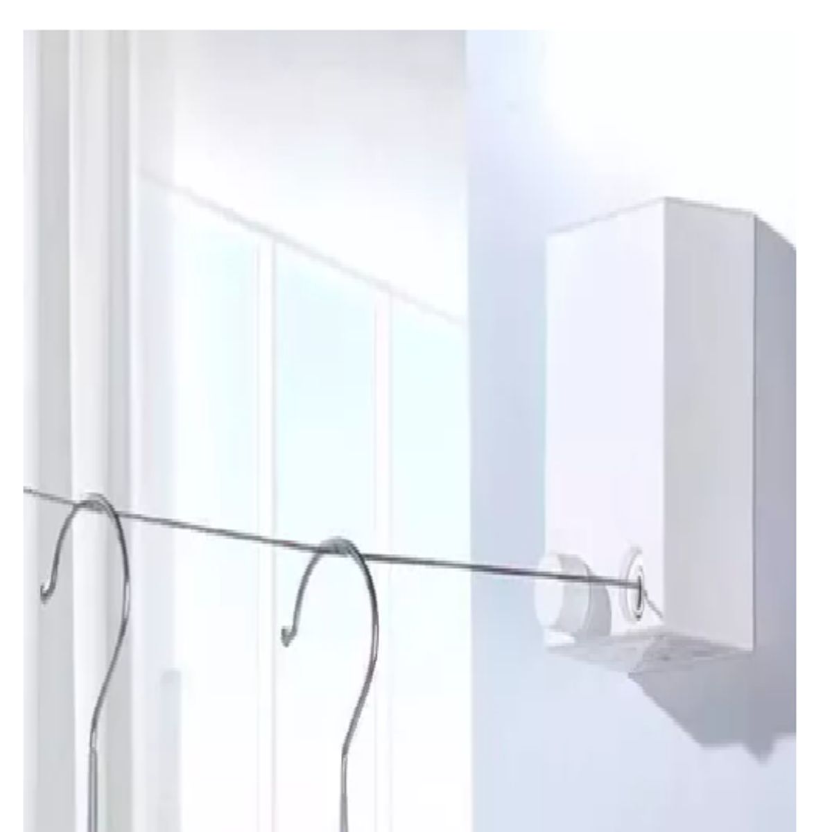 GENERICO - Tendedero Retractil Colgador Ropa Pared Doble Linea Cuerda