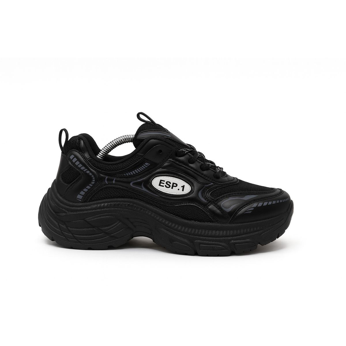 APOSTOL - Zapatilla Mujer Deportiva Chunky Negra Urbana Plataforma